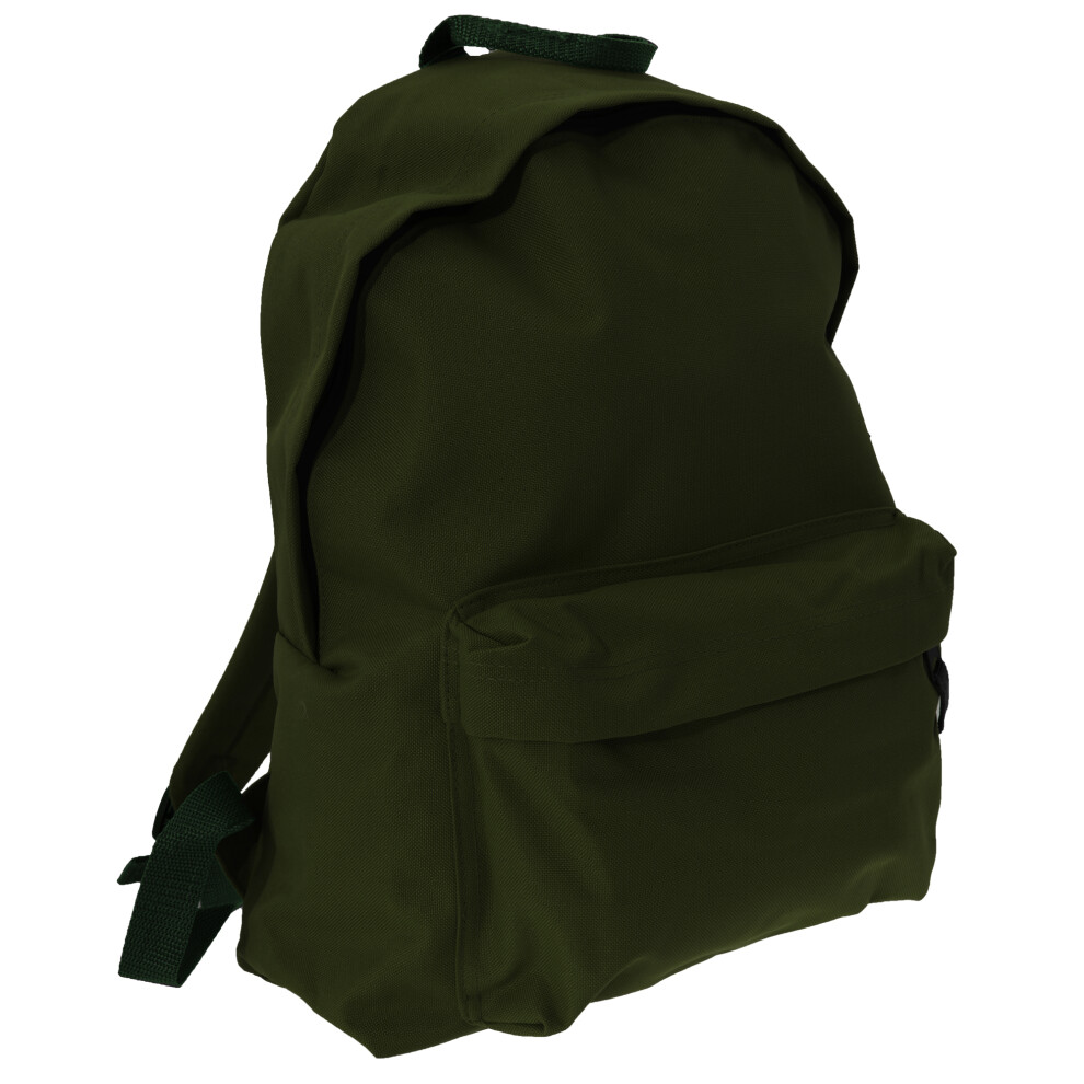 (One Size, Olive) Bagbase Fashion Backpack / Rucksack (18 Litres) (Pack Of 2)
