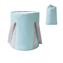 Collapsible Foot Bath and Portable Water Bucket with Foldable Leakproof Design for Travel Camping Light Blue