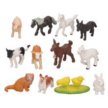 Miniaturas de animais de fazenda para colecionadores, itens colecionáveis favoritos com detalhes realistas, pintadas à mão e duráveis para