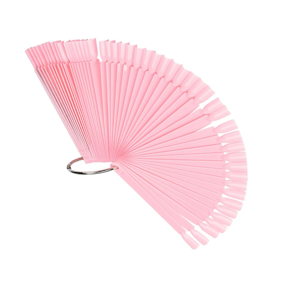 Clear Fan Nail Color Display Sticks with Removable Tips for Nail Art Practice and Salon Swatches