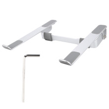 Supporto per laptop leggero, pieghevole e portatile con funzione di dissipazione del calore, rialzo ergonomico regolabile in altezza e cuscinetti