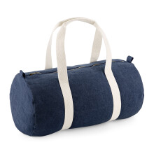(One Size, Denim Blue) Bagbase Denim Barrel Bag