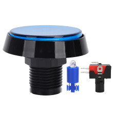 Game Console Button LED Illuminated Push Button With Rotating Bracket Micro Switch 12V Arcade Push Buttons For Video Games Red High Sensitivity Fast