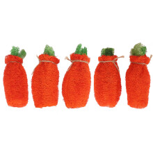 Pet Chewing Toy Rabbit Biting Hamster Chewing Teeth Grinding Carrot Design Loofah Slice Natural Fiber Chew Toy For Small Animals - Dental Health Aid