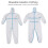 Combinaison de protection professionnelle jetable avec double fermeture éclair frontale, poignets et taille élastiqués, capuche intégrée 4