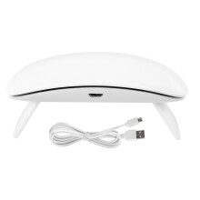 Lampe UV LED compacte et portable pour ongles en gel, alimentée par USB, avec minuterie. Sans danger pour les yeux et la peau, elle sèche sans