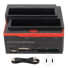 Dockingstation voor harde schijven met kloonfunctie, dubbele bay, USB 3.0 naar SATA IDE-adapter, ondersteuning voor 8TB, hot-swap, compatibel met