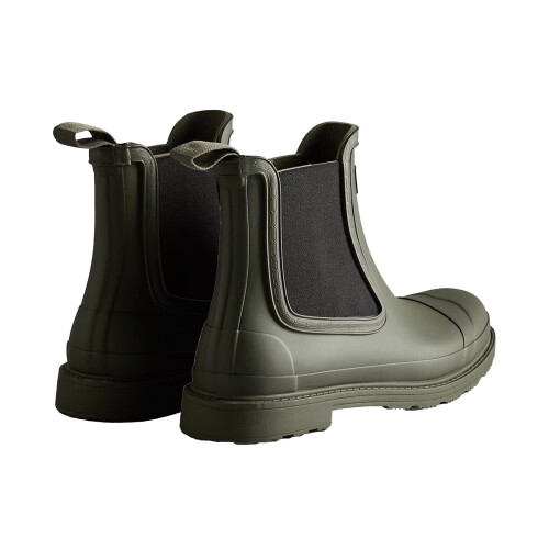 Hunter (9 UK, Dark Olive) Hunter Mens Commando Chelsea Boots 1