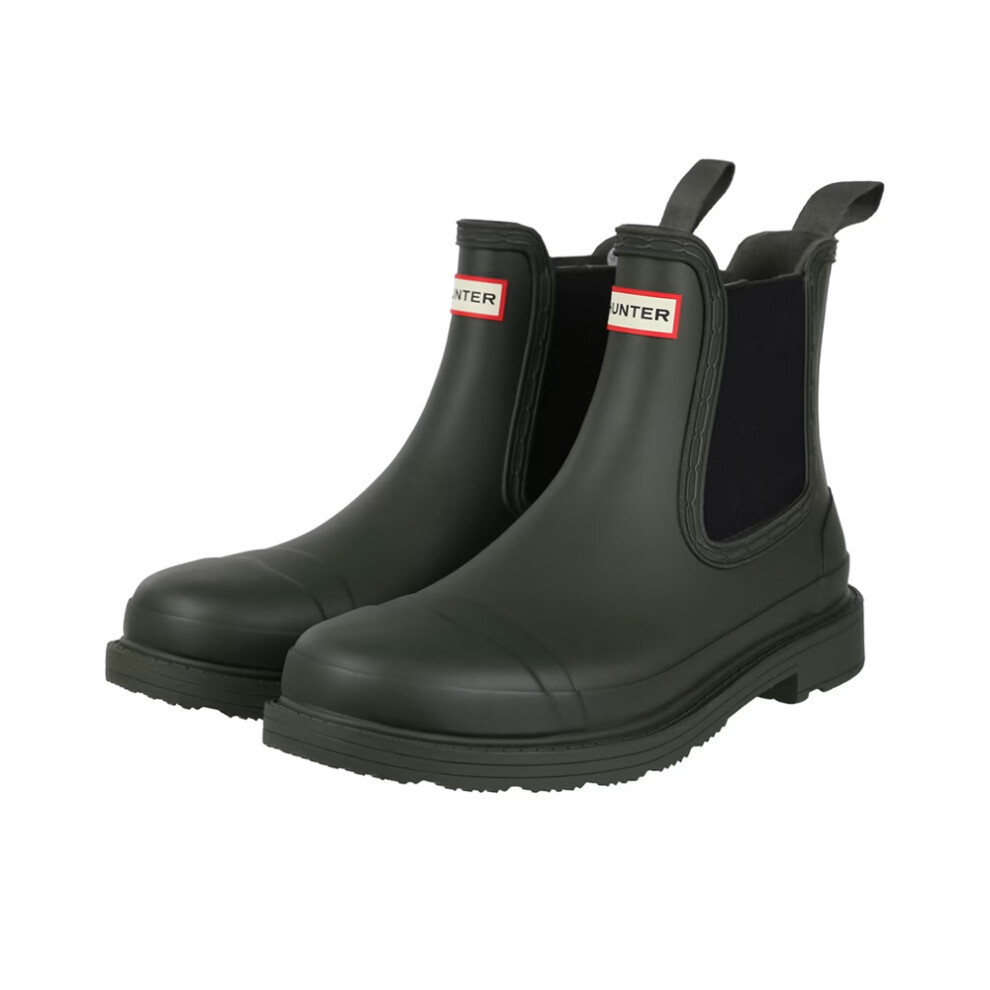 Hunter (8 Uk, Dark Olive) Womens/Ladies Commando Chelsea Boots Green,Multicoloured