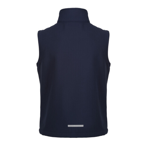 (32In, Navy) Regatta Professional Childrens/Kids Softshell Reflective Gilet 1