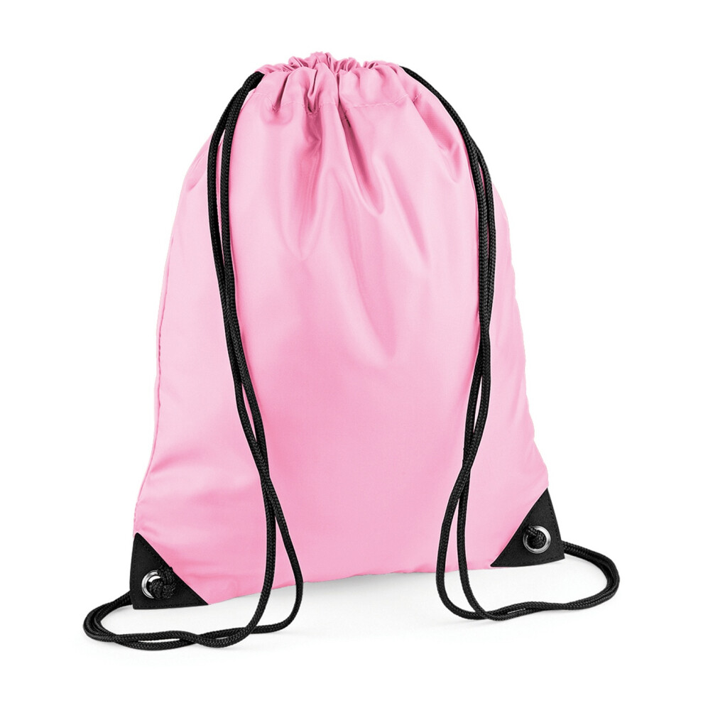 New Bagbase Unisex (One Size, Classic ) Premium Drawstring Bag Pink