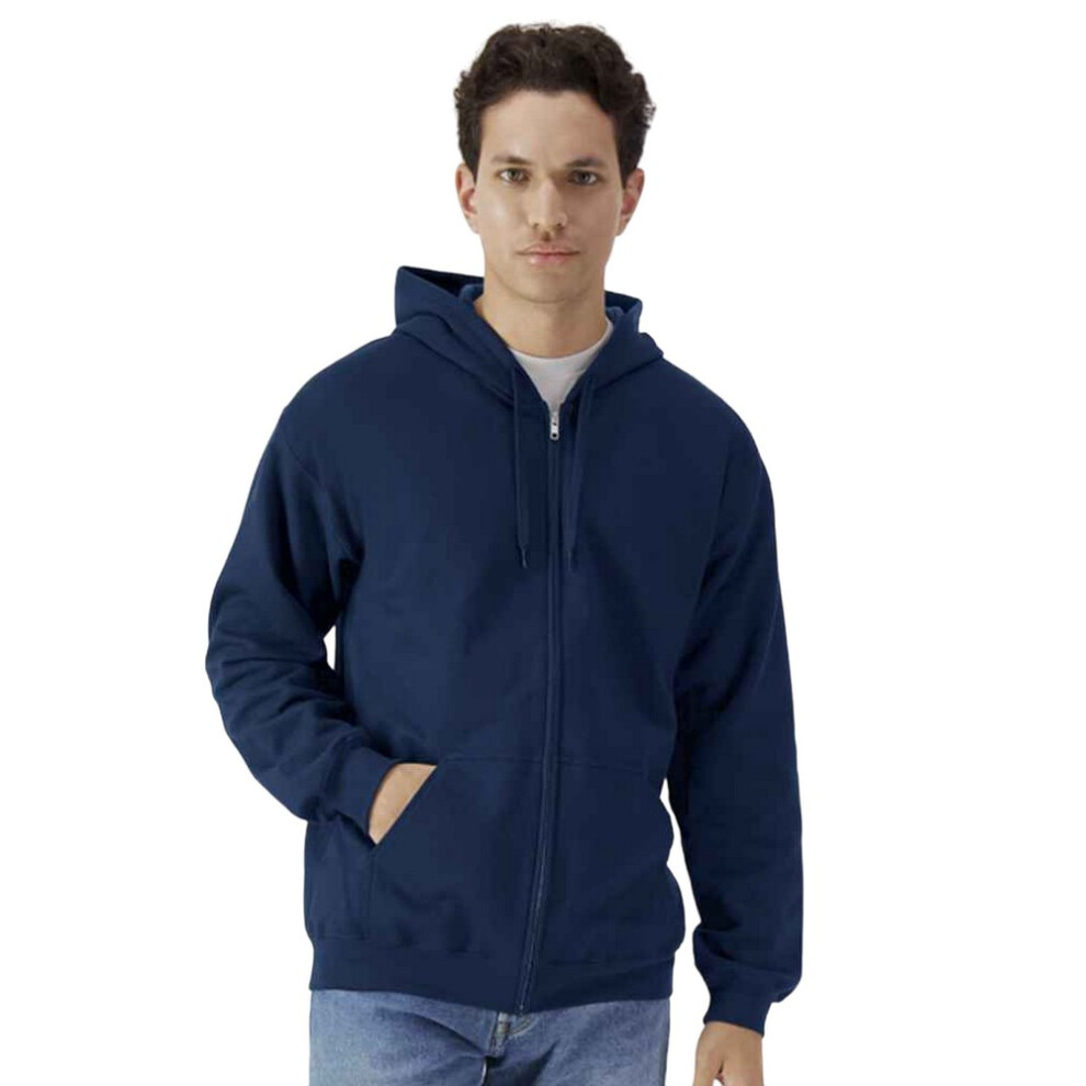 Gildan (Xxl, Navy) Mens Midweight Soft Touch Full Zip Hoodie
