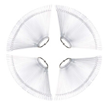 200 Pcs Clear Acrylic Nail Art Display Tips FanShaped Color Sample Chart for Practice