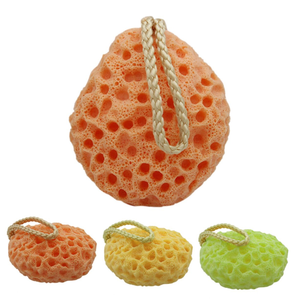 Loofah Shower Sponge for Body and Face, Gentle Exfoliating Scrubber Creates Rich Foam and Smooth Skin