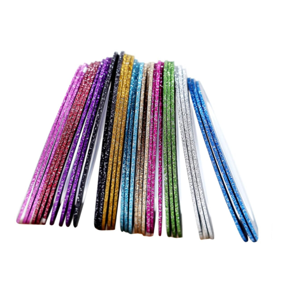 14pcs Glitter Nail Striping Tape Set SelfAdhesive Strips for Easy Line Designs and Nail Art