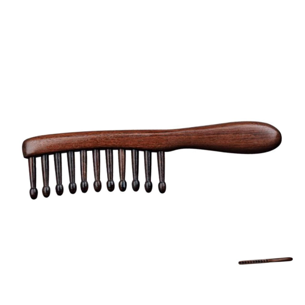 Unisex Sandalwood Hair Comb Wide Tooth Wooden Detangling Comb For Curly Hair Scalp Massage