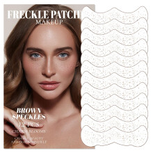 12Pcs Glitter Freckle Stickers, Waterproof Holographic Sparkle Face Tattoo for Festival, Brown