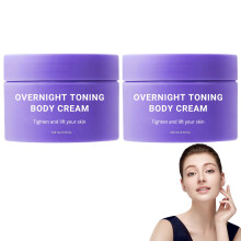 Overnight Firming Cream for Women with Collagen Peptides, Tightens Skin, Hydrates and Reduces Fine Lines, 2PC