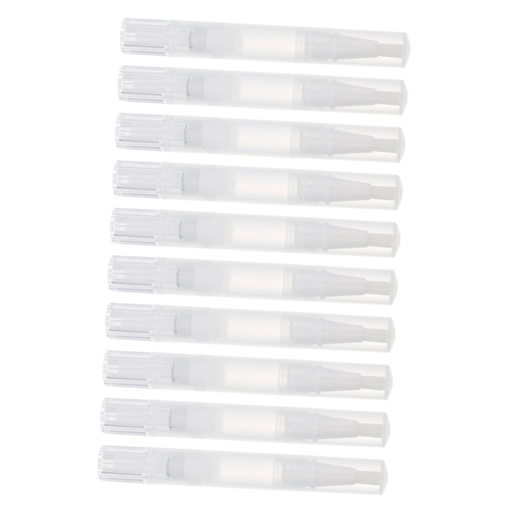 10pcs Empty Cuticle Oil Pen for Nail Care, Leak Resistant Refillable Brush Applicator