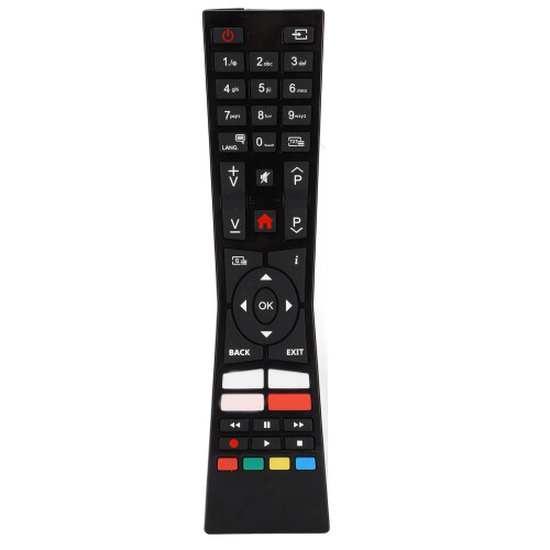 Universal Black Remote for 24-65" TVs, Model Codes, Battery Not Included 1