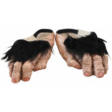 Chimpanzee Gorilla Animal Brown Latex Mens Costume Accessories Foot Covers Feet