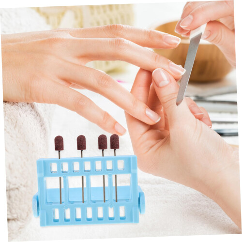 Foldable Nail Drill Bit Holder Case with 16 Slots for Organized Storage, Professional and Home Use 2