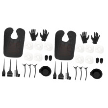 Hair Dyeing Kit 2 Sets with Brush and Bowl, Professional Home Salon Coloring Tools with Earmuffs