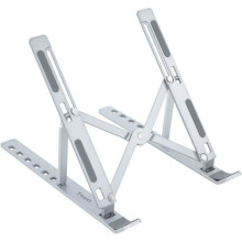 Ständer aus Aluminiumlegierung für Laptop, Tablet, Handy und Buch, faltbar, 7-fach verstellbar, silberfarben