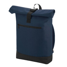 (One Size, French Navy) Bagbase Roll Top Backpack