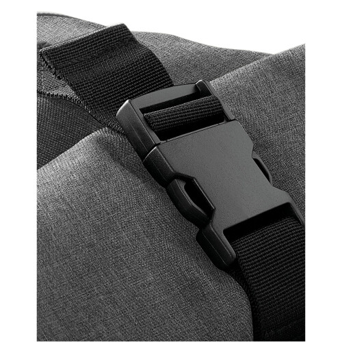 BagBase (One Size, Grey Marl/Black) Bagbase Roll Top Backpack 2