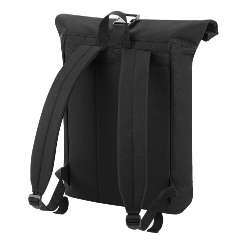 BagBase (One Size, Black) Bagbase Roll Top Backpack 1