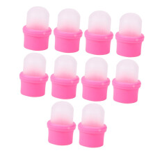10pcs Pink Reusable Nail Polish Remover Clips for Gel Soak Off Manicure and Salon Use