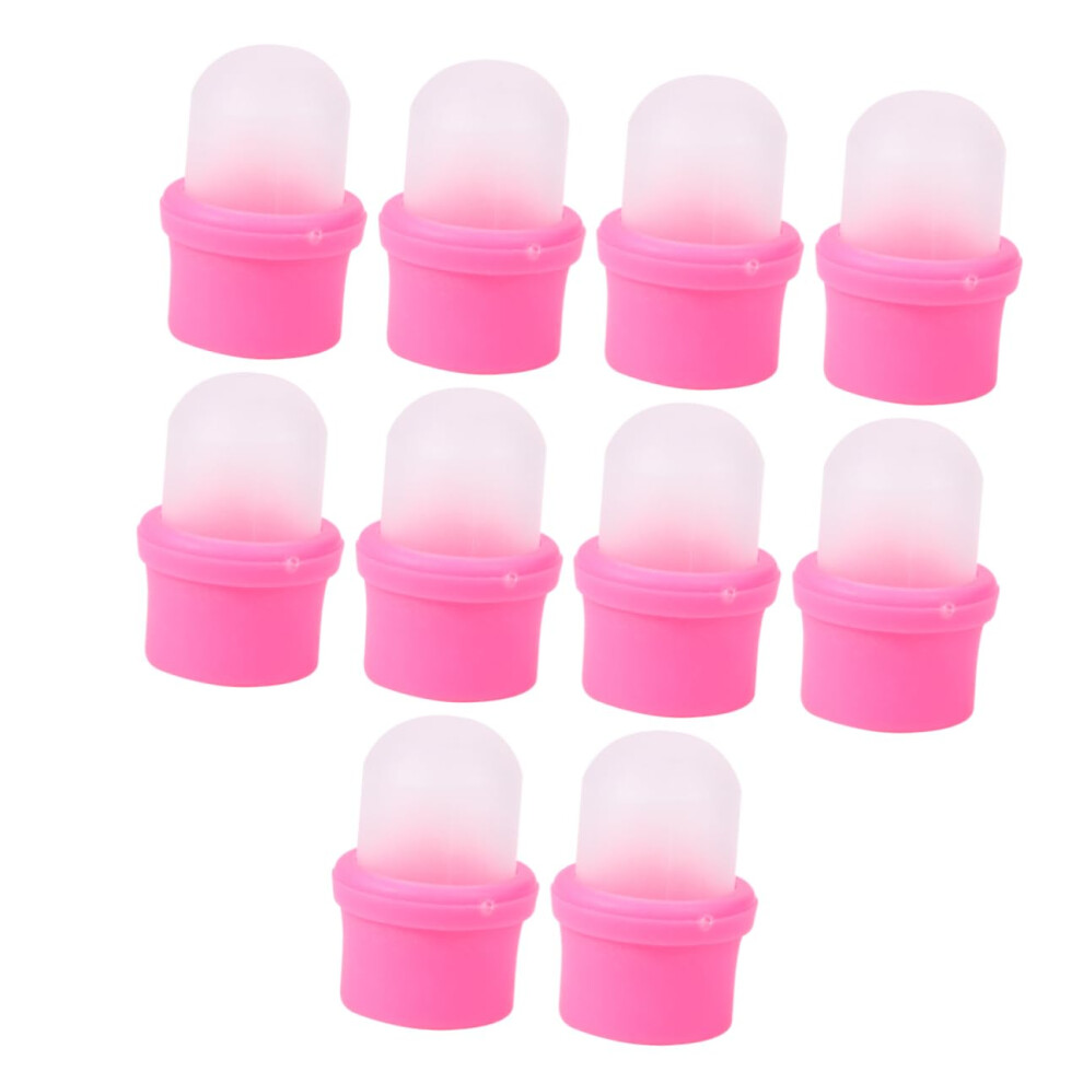 Pink 10Pcs Reusable Nail Polish Remover Clips For Gel Soak Off Manicure And Salon Use