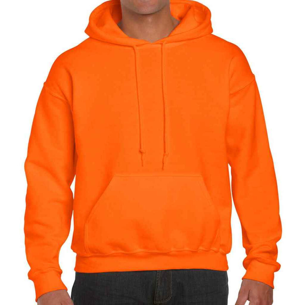 Gildan (S, Safety ) Mens Dryblend Hoodie Orange