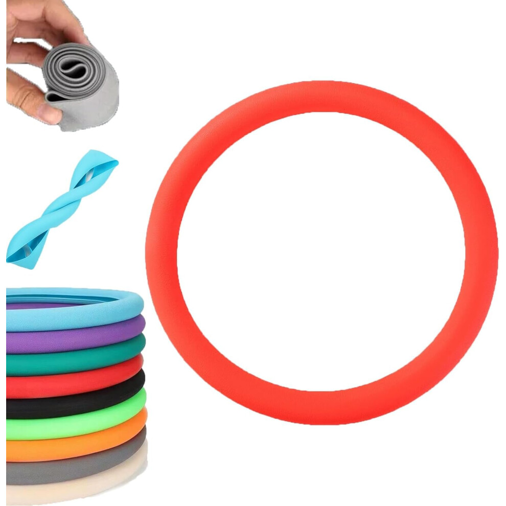 Universal Nonslip Silicone Steering Wheel Cover, Elastic Fit Protector For Cars Â Red 9455672024099