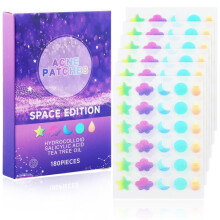 Acne Patches Hydrocolloid Pimple Patch Set with Tea Tree and Salicylic Acid, 180 Count Multicolor Shapes