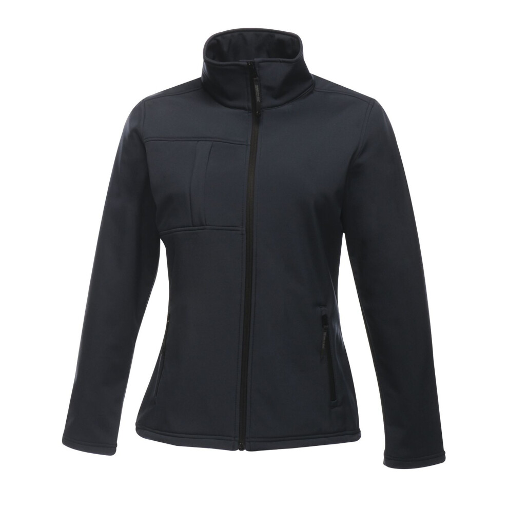 (18, Navy/Seal Grey) Regatta Womens/Ladies Octagon II Waterproof Soft Shell Jacket