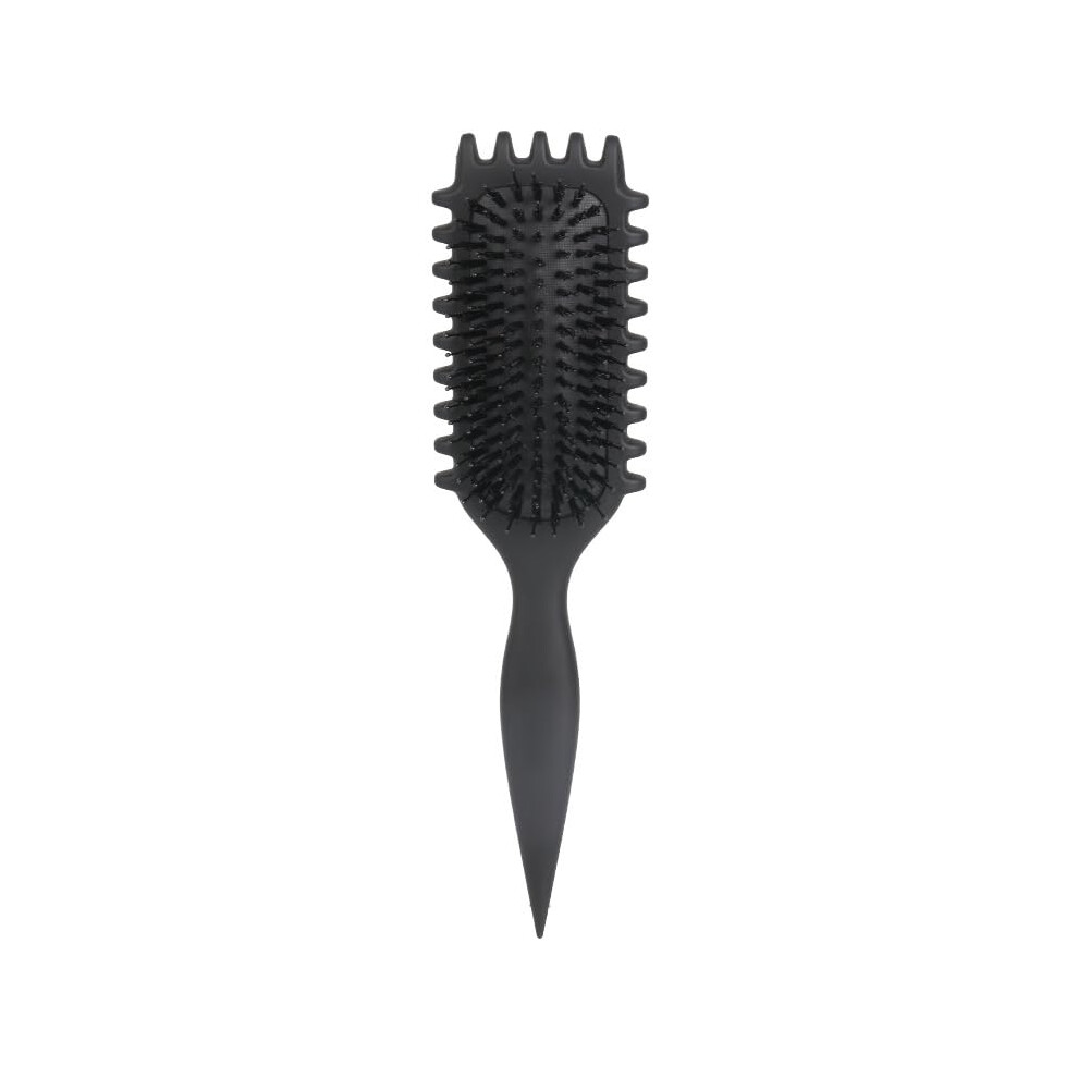 Black Curl Defining Brush For Curly Hair With Root Lifting And Frizz Reduction,