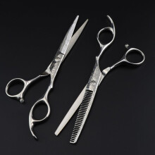 Professional Hair Cutting Scissors 6 Inch Carbon Stainless Steel Ultra Sharp Ergonomic Design for Salon and Home