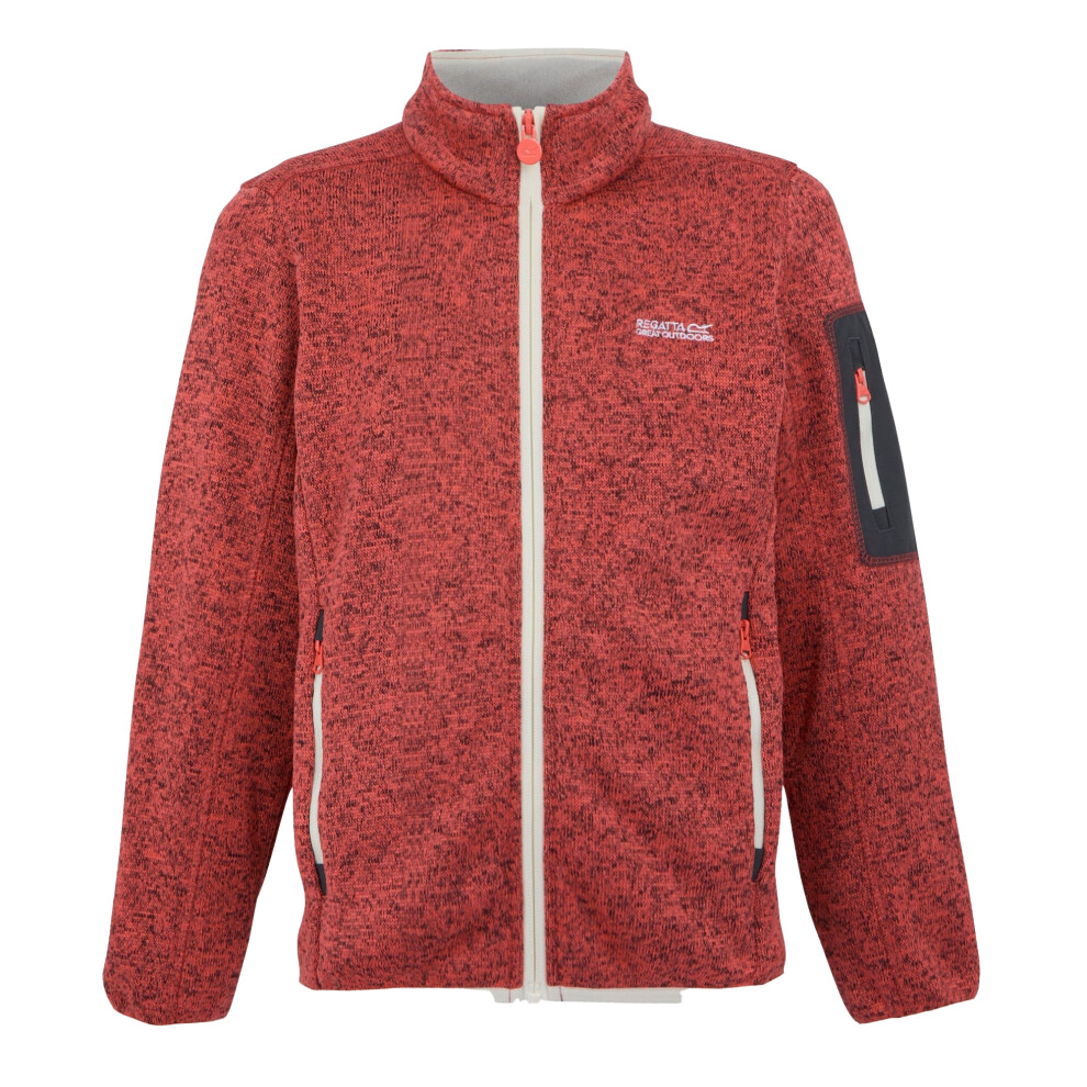 Regatta Peach/Light Childrens/Kids Newhill Fleece Jacket - Bloom/ Vanilla - 15-16 Years - Bloom/ Vanilla - 100% Polyester - Image 2