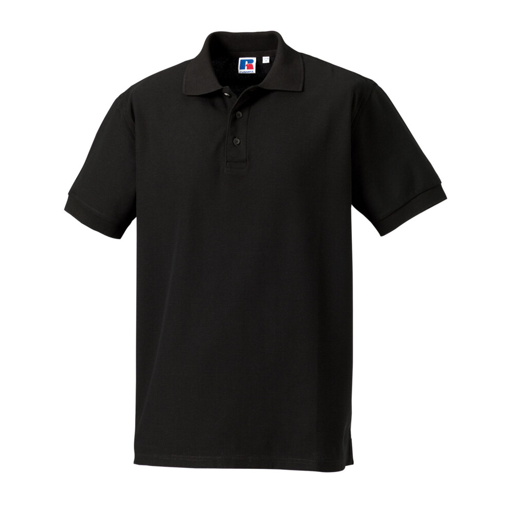 New Russell Men's (4Xl, ) Ultimate Classic Cotton Polo Shirt Black