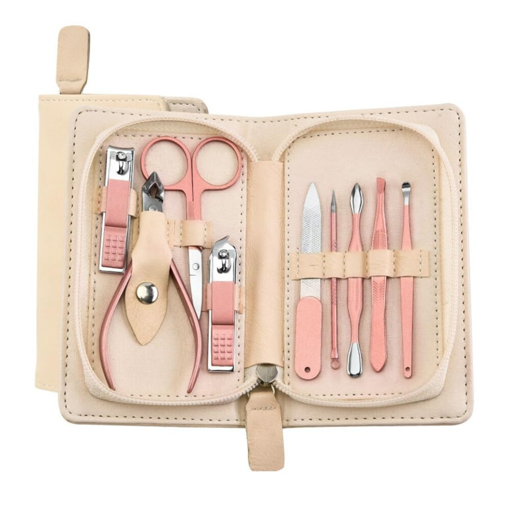 Stainless Steel Nail Clipper Set with Precise Sharp Blades, 9pcs Manicure and Pedicure Kit