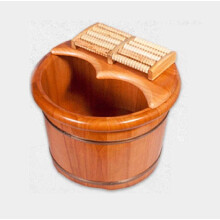 Oak Wooden Foot Spa Tub with Heat Retention, Durable Solid Wood Pedicure Basin for Salon Soaking