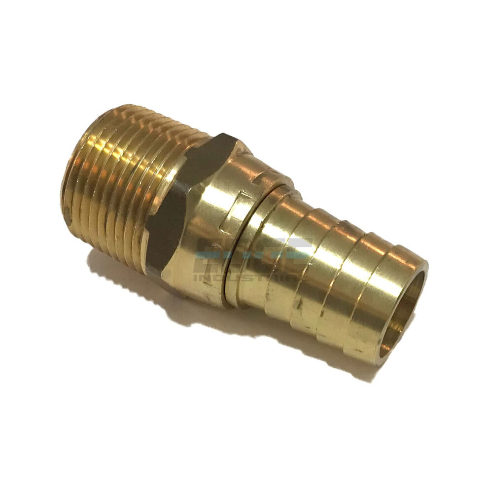 3/4 Inch Brass Hose Barb Fitting With 360 Swivel Npt Male Connector, Leakresistant And Corrosionresistant 9070919065545