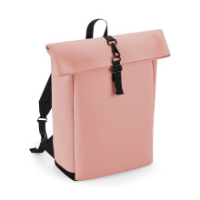 (One Size, Nude Pink) Bagbase Roll Top PU Backpack