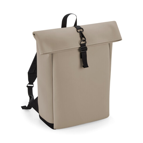 BagBase (One Size, Clay) Bagbase Roll Top PU Backpack
