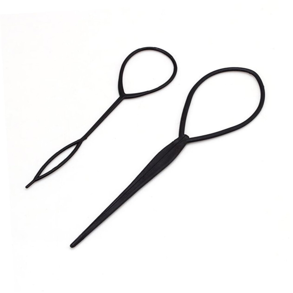Unisex 2Pcs Hair Styling Tools For Braids And Buns, Easy Updo Bun Maker With Secure Elastic Hold