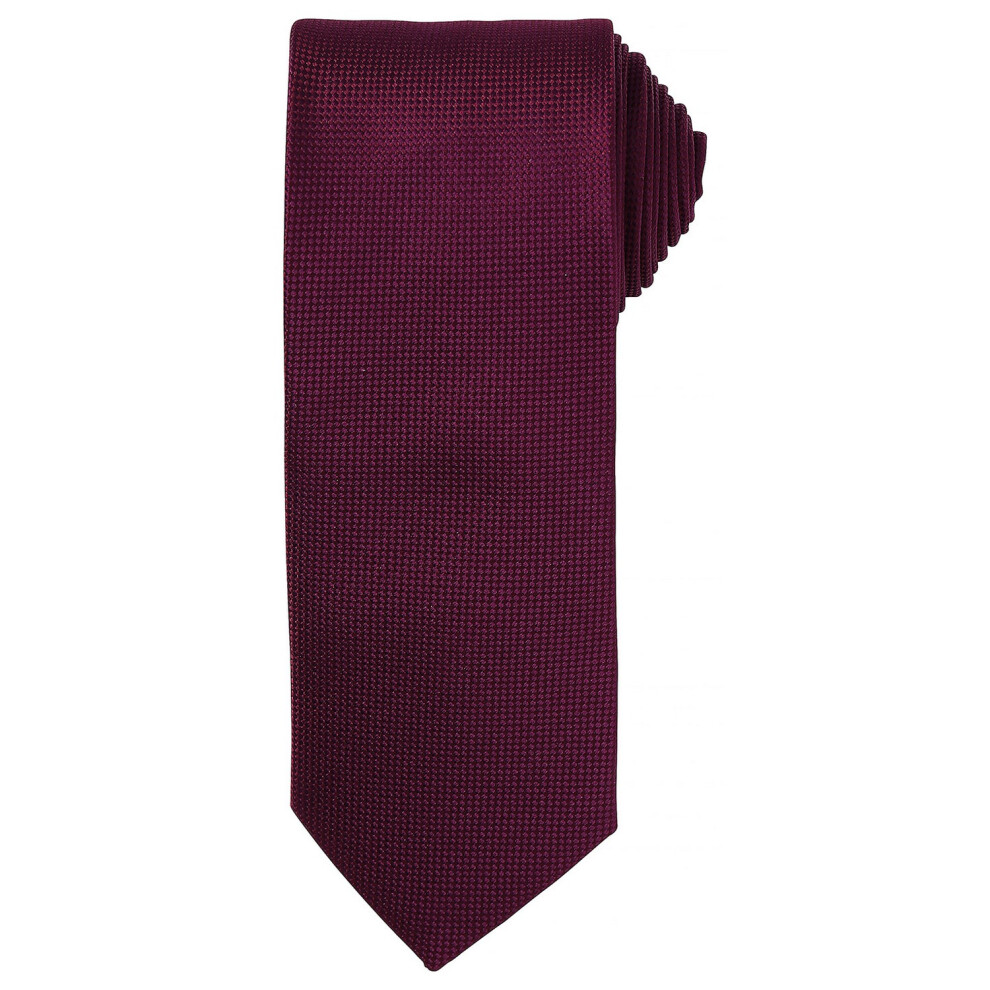 Premier (One Size, Aubergine) Unisex Adult Micro Waffle Tie