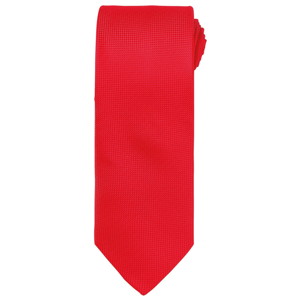 Premier (One Size, Red) Unisex Adult Micro Waffle Tie