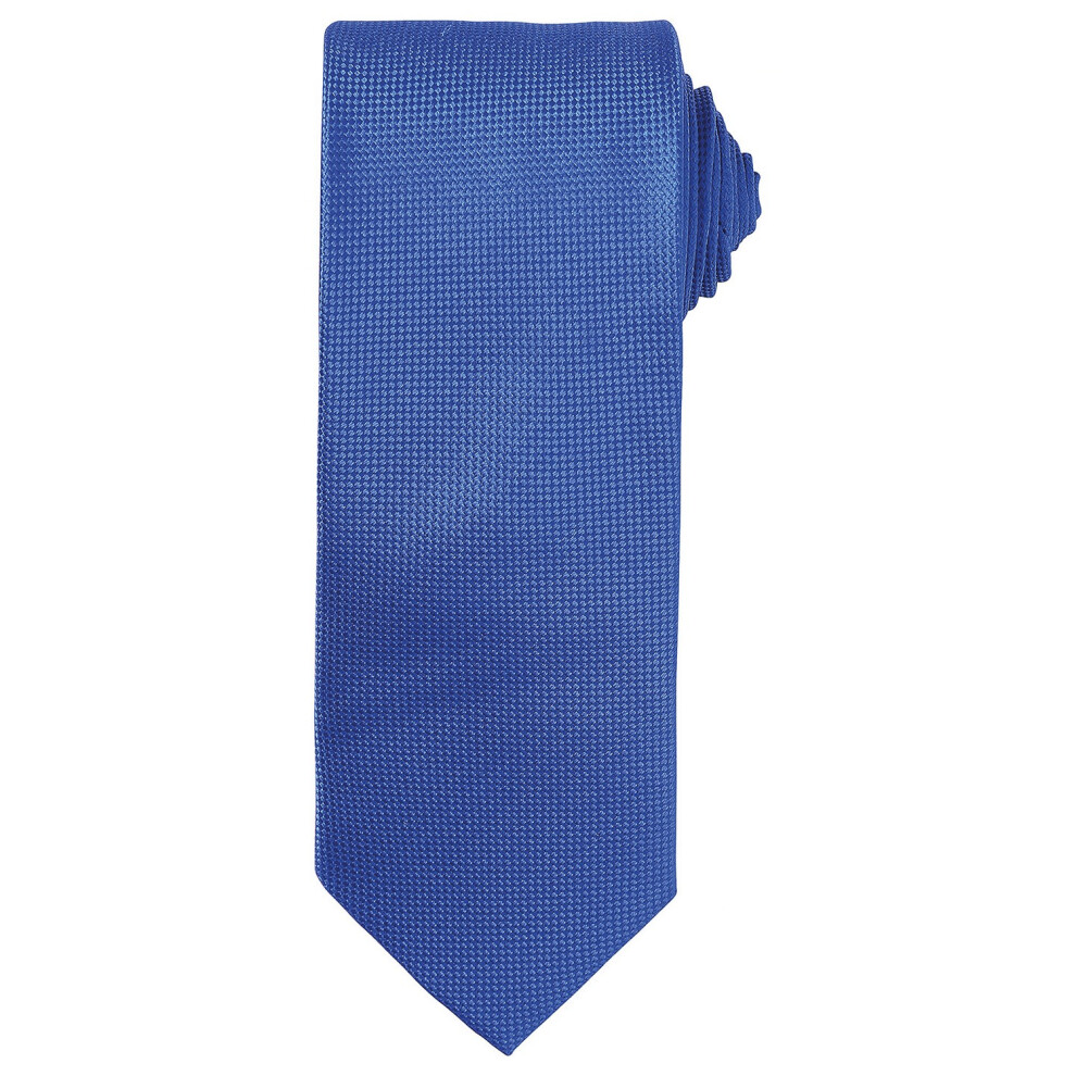 Premier Unisex Blue Adult Micro Waffle Tie - Royal - One Size - Royal - Image 3